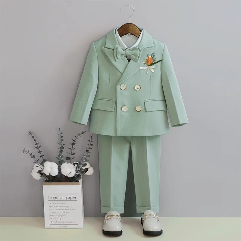 Formal Slim Suit Set - Wedding & Performance - Wearebambino - Green - 12 M - Formal Slim Suit Set - Wedding & Performance