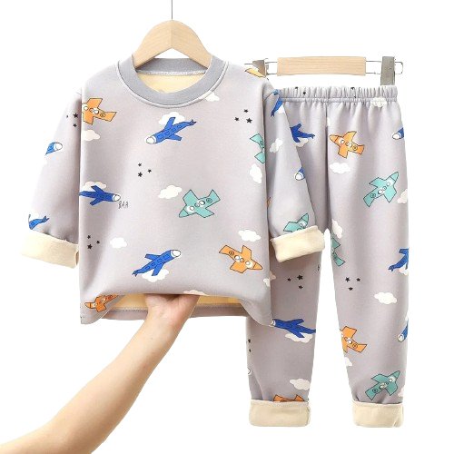 Frosty Nights Warm Sleepwear: For Chilly Evenings - Wearebambino - Blue - 3T - Frosty Nights Warm Sleepwear: For Chilly Evenings