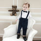 Full Set Boys Wedding - Wearebambino - Gray/Dark Blue /5 pcs - 9 M - Full Set Boys Wedding