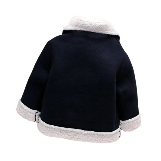 Fuzzy Hug Zipper Fleece Coat - Unisex - Wearebambino - Dark Blue - 5T - Fuzzy Hug Zipper Fleece Coat - Unisex