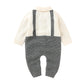 Gentleman Knitted Baby Jumpsuit - Wearebambino - 0 - 3 M - Gentleman Knitted Baby Jumpsuit