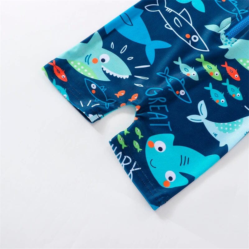 Great Shark Baby Swimsuit - Wearebambino - 0 - 3 M - Great Shark Baby Swimsuit