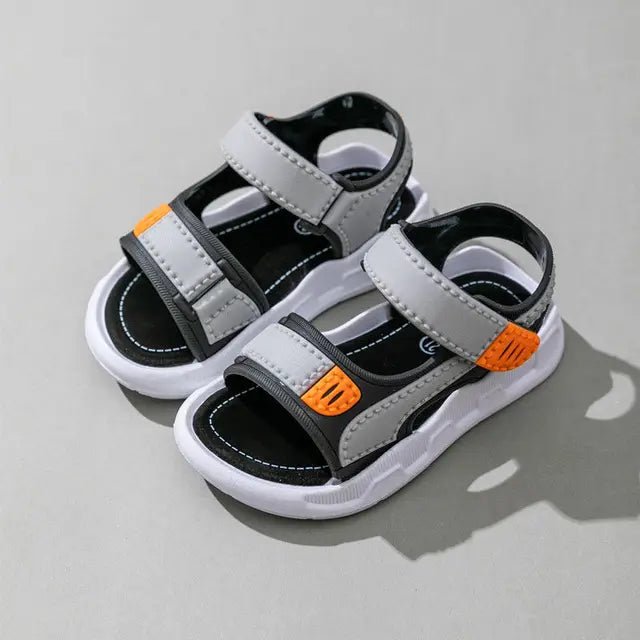 Grey summer sandals for boys - Wearebambino - Grey - 21 - Grey summer sandals for boys