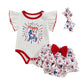 Happy 4th of July Baby Set - Wearebambino - 0 - 3 M - Happy 4th of July Baby Set