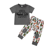 Happy Camper Baby Pajama Set - Wearebambino - 3 - 6 M - Happy Camper Baby Pajama Set