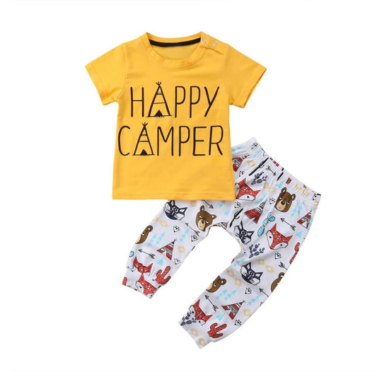 Happy Camper Baby Set - Wearebambino - 3 - 6 M - Happy Camper Baby Set