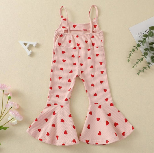 Heart Jumpsuit - Wearebambino - Red - 2Y (90cm - 35.5in) - Heart Jumpsuit