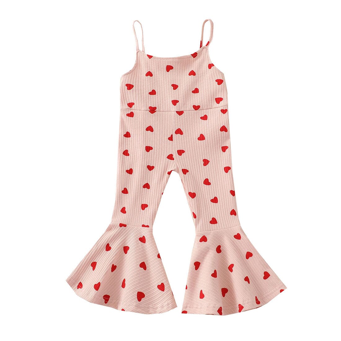 Hearts Flared Toddler Jumpsuit - Wearebambino - 12 - 18 M - Hearts Flared Toddler Jumpsuit