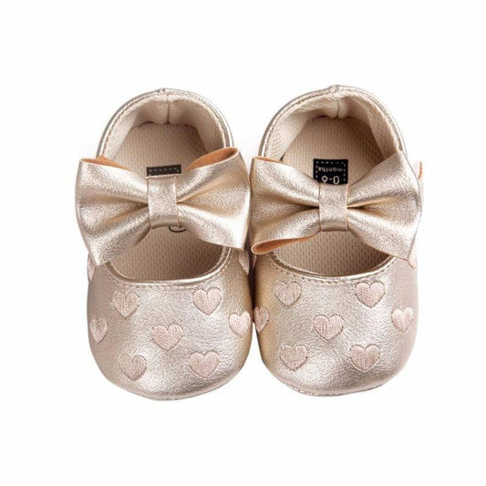 Hearts Moccasins - Wearebambino - Gold - 1 - Hearts Moccasins