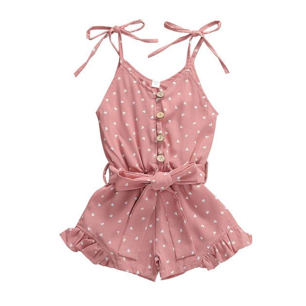 Hearts Toddler Romper - Wearebambino - Pink - 2T - Hearts Toddler Romper