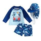 Hi Summer Shark Toddler Swimsuit - Wearebambino - 9 - 12 M - Hi Summer Shark Toddler Swimsuit