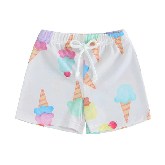 Ice Cream Toddler Swim Shorts - Wearebambino - 9 - 12 M - Ice Cream Toddler Swim Shorts