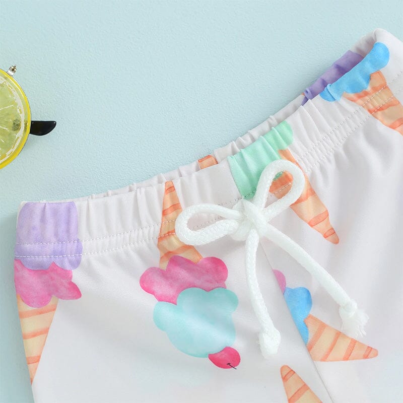 Ice Cream Toddler Swim Shorts - Wearebambino - 9 - 12 M - Ice Cream Toddler Swim Shorts