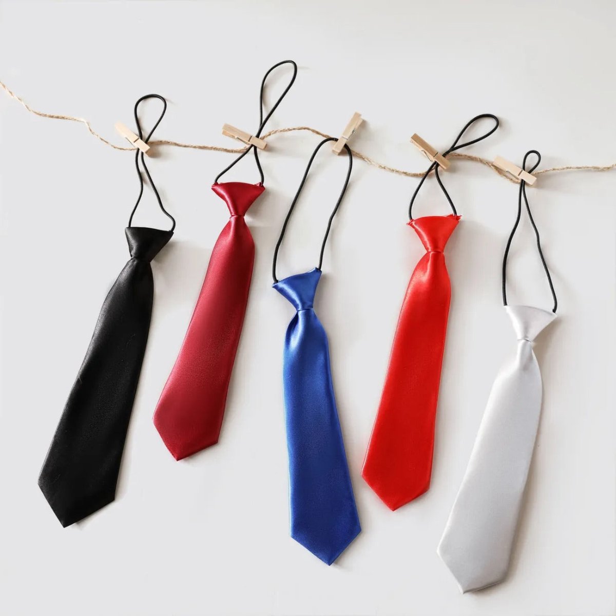 Kids' Plain Ties - Wearebambino - Red - Kids' Plain Ties