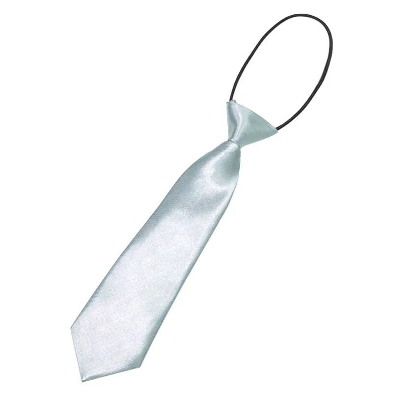 Kids' Plain Ties - Wearebambino - Silver - Kids' Plain Ties