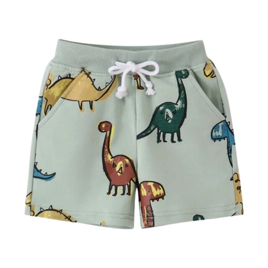 Kids Summer Shorts - Wearebambino - Dino - 2T - Kids Summer Shorts