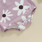 Lavender Floral Baby Romper - Wearebambino - 0 - 3 M - Lavender Floral Baby Romper