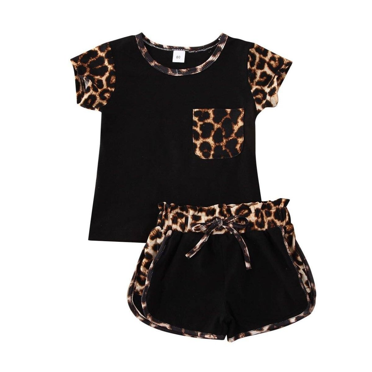 Leopard Black Toddler Set - Wearebambino - 2T - Leopard Black Toddler Set