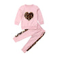 Leopard Heart Pink Toddler Set - Wearebambino - 2T - Leopard Heart Pink Toddler Set