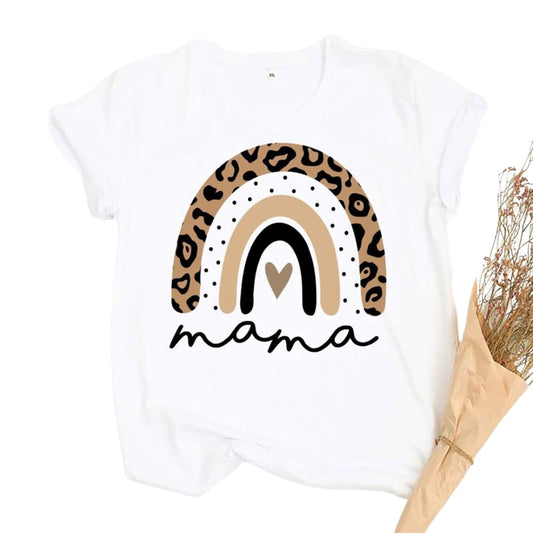 Leopard Heart Print Matching Family Tees - Short Sleeve" - Wearebambino - Mama - 12 M - Leopard Heart Print Matching Family Tees - Short Sleeve"