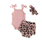 Leopard Shorts Sling Baby Set - Wearebambino - 0 - 3 M - Leopard Shorts Sling Baby Set