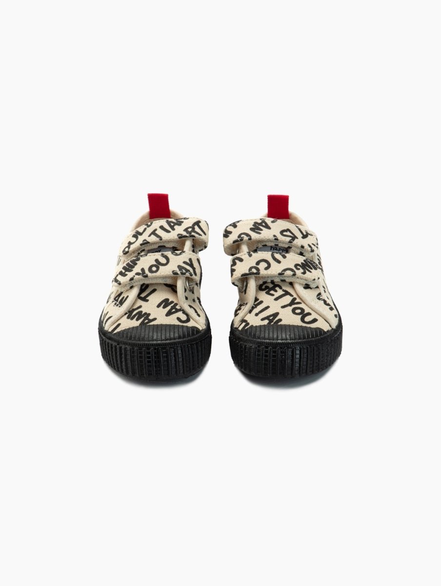 Letters Printed Canvas Shoes - Wearebambino - Letters Print - US 6C | EU 22 - Letters Printed Canvas Shoes