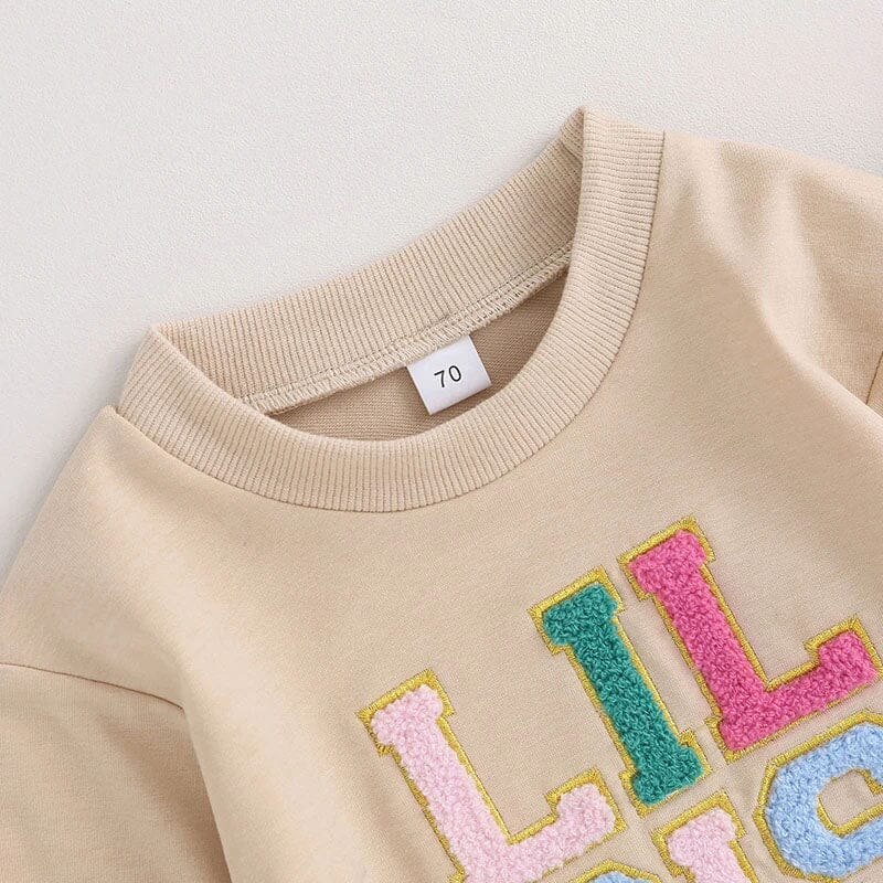 Lil Sis Beige Baby Bodysuit - Wearebambino - 0 - 3 M - Lil Sis Beige Baby Bodysuit