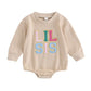 Lil Sis Beige Baby Bodysuit - Wearebambino - 0 - 3 M - Lil Sis Beige Baby Bodysuit