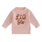 Lil Sis Knitted Baby Sweater - Wearebambino - Pink - 3 - 6 M - Lil Sis Knitted Baby Sweater