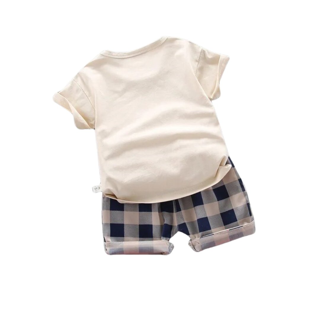 Lion Letter Tee & Shorts - Wearebambino - Pale Yellow - 18 - 24 M - Lion Letter Tee & Shorts