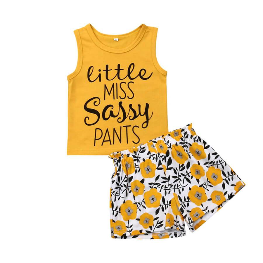 Little Sassy Summer Toddler Set - Wearebambino - 2T - Little Sassy Summer Toddler Set