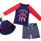 Little Swimmer's Two - Piece: Toddler Splash Gear - Wearebambino - Red - 3Y (100cm - 39.5in) - Little Swimmer's Two - Piece: Toddler Splash Gear