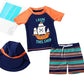 Little Swimmer's Two - Piece: Toddler Splash Gear - Wearebambino - Orange - 3Y (100cm - 39.5in) - Little Swimmer's Two - Piece: Toddler Splash Gear