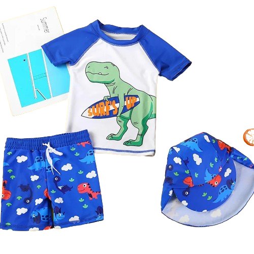 Little Swimmer's Two - Piece: Toddler Splash Gear - Wearebambino - Sky Blue - 3Y (100cm - 39.5in) - Little Swimmer's Two - Piece: Toddler Splash Gear