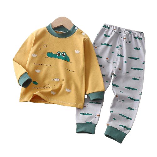 Lively Dreams: Playful Cartoon Pajama Sets - Wearebambino - Yellow - 3T - Lively Dreams: Playful Cartoon Pajama Sets