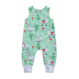 Llama Cactus Jumpsuit - Wearebambino - 3 - 6 M - Llama Cactus Jumpsuit