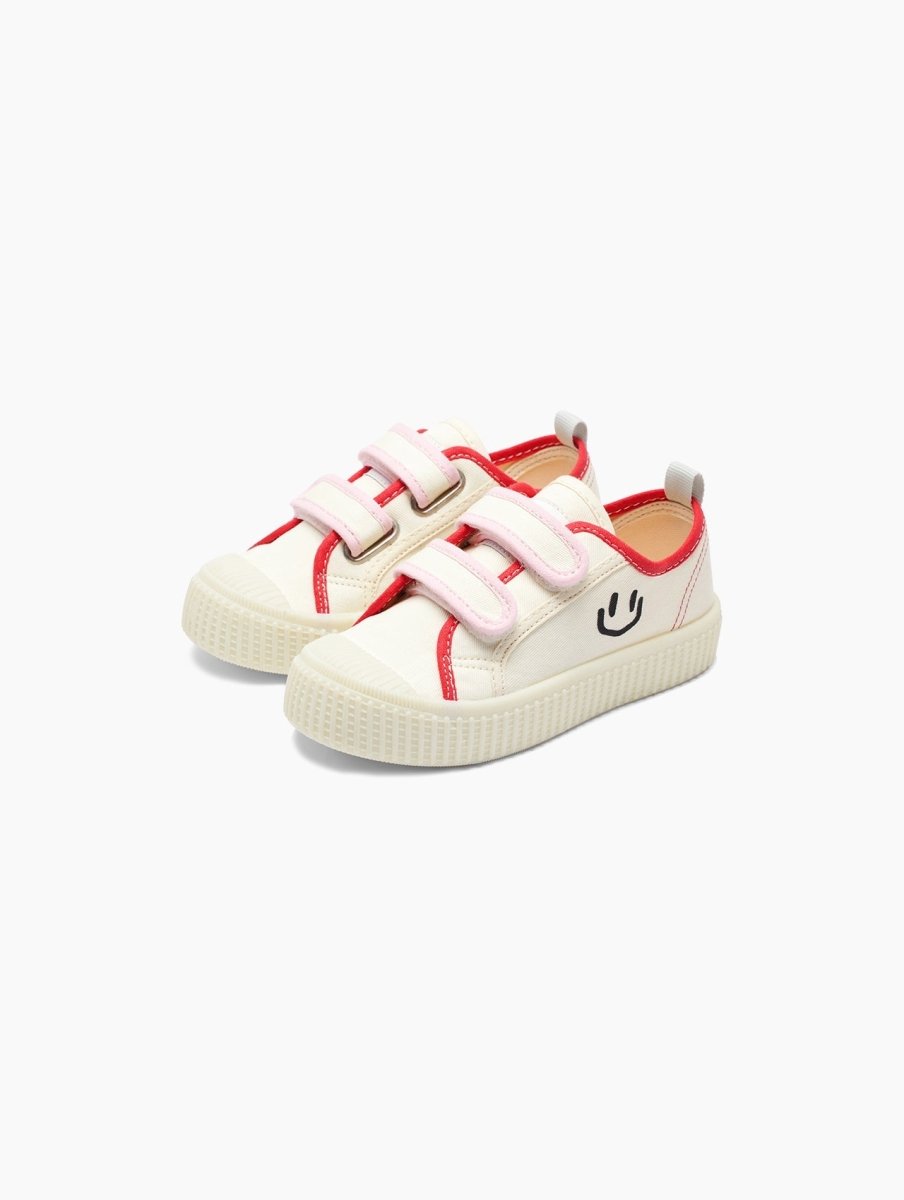 Lollipop Canvas Shoes - Wearebambino - White with pink - US 6C | EU 22 - Lollipop Canvas Shoes