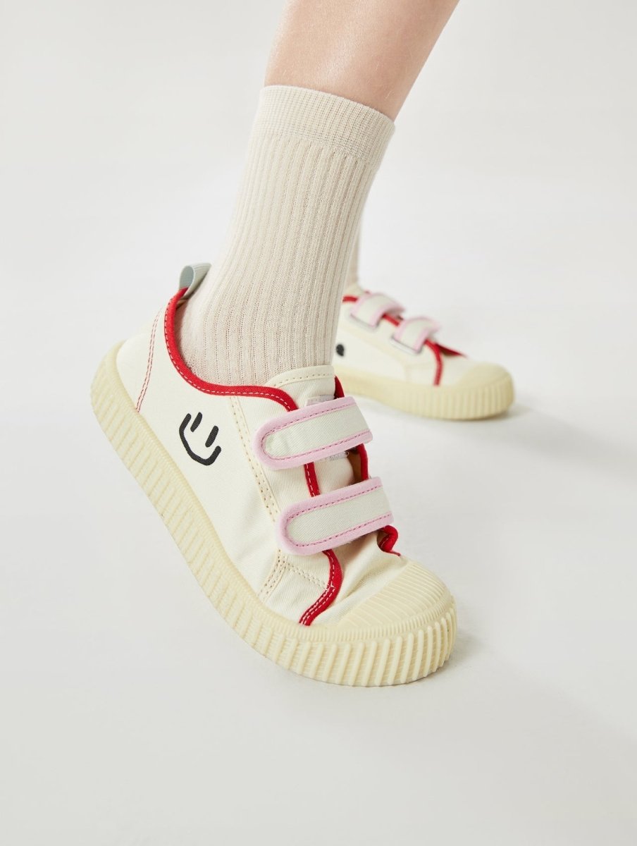 Lollipop Canvas Shoes - Wearebambino - White with pink - US 6C | EU 22 - Lollipop Canvas Shoes