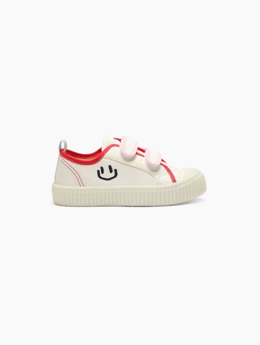 Lollipop Canvas Shoes - Wearebambino - White with pink - US 6C | EU 22 - Lollipop Canvas Shoes