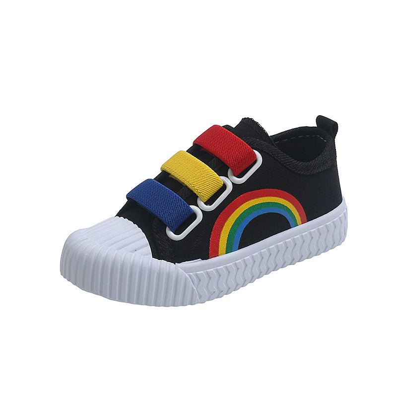 Lollipop Rainbow Canvas Shoes - Wearebambino - Pink - US 6C | EU 22 - Lollipop Rainbow Canvas Shoes