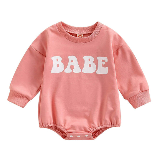 Long Sleeve Babe Baby Bodysuit - Wearebambino - Pink - 0 - 3 M - Long Sleeve Babe Baby Bodysuit