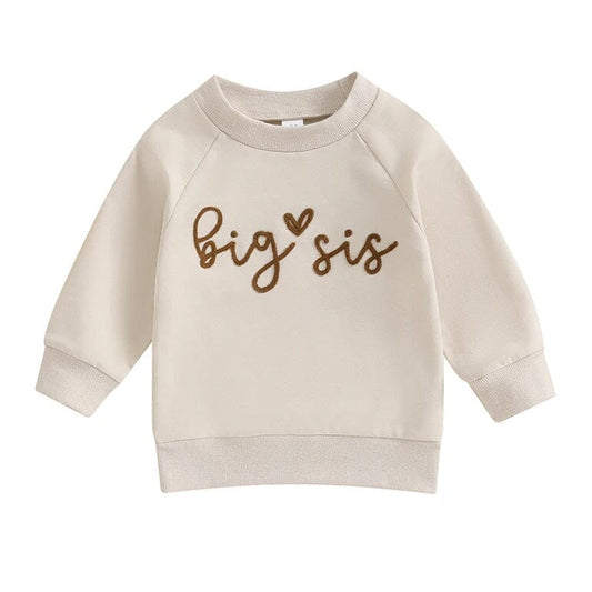 Long Sleeve Big Sis Toddler Sweatshirt - Wearebambino - 9 - 12 M - Long Sleeve Big Sis Toddler Sweatshirt