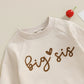 Long Sleeve Big Sis Toddler Sweatshirt - Wearebambino - 9 - 12 M - Long Sleeve Big Sis Toddler Sweatshirt