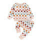 Long Sleeve Checkered Baby Set - Wearebambino - 3 - 6 M - Long Sleeve Checkered Baby Set