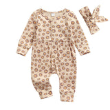 Long Sleeve Daisy Baby Jumpsuit - Wearebambino - 3 - 6 M - Long Sleeve Daisy Baby Jumpsuit