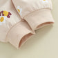 Long Sleeve Floral Bears Baby Set - Wearebambino - Beige - 3 - 6 M - Long Sleeve Floral Bears Baby Set