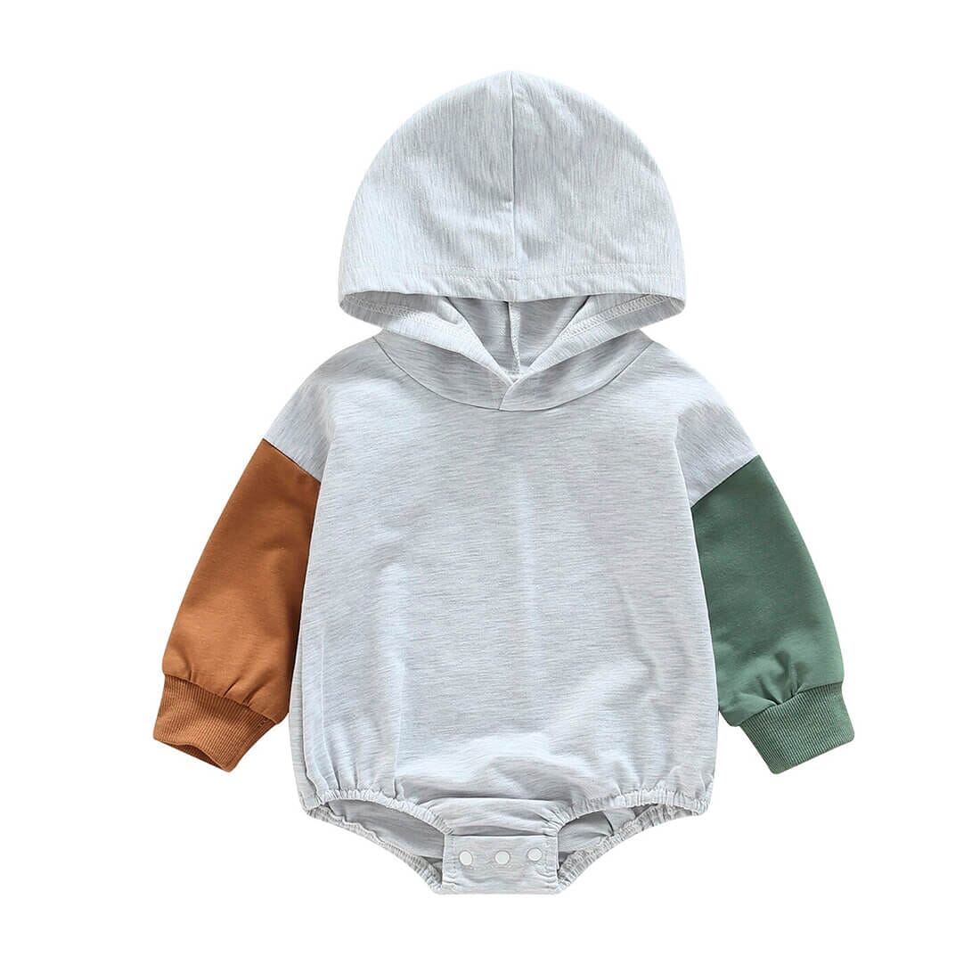 Long Sleeve Hooded Baby Romper - Wearebambino - 0 - 3 M - Long Sleeve Hooded Baby Romper