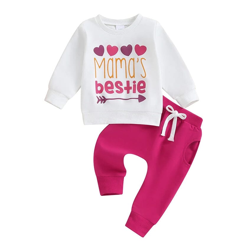 Long Sleeve Mama's Bestie Baby Set - Wearebambino - 3 - 6 M - Long Sleeve Mama's Bestie Baby Set