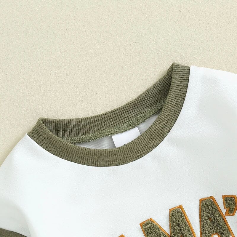 Long Sleeve Mama's Boy Baby Bodysuit - Wearebambino - Khaki - 0 - 3 M - Long Sleeve Mama's Boy Baby Bodysuit