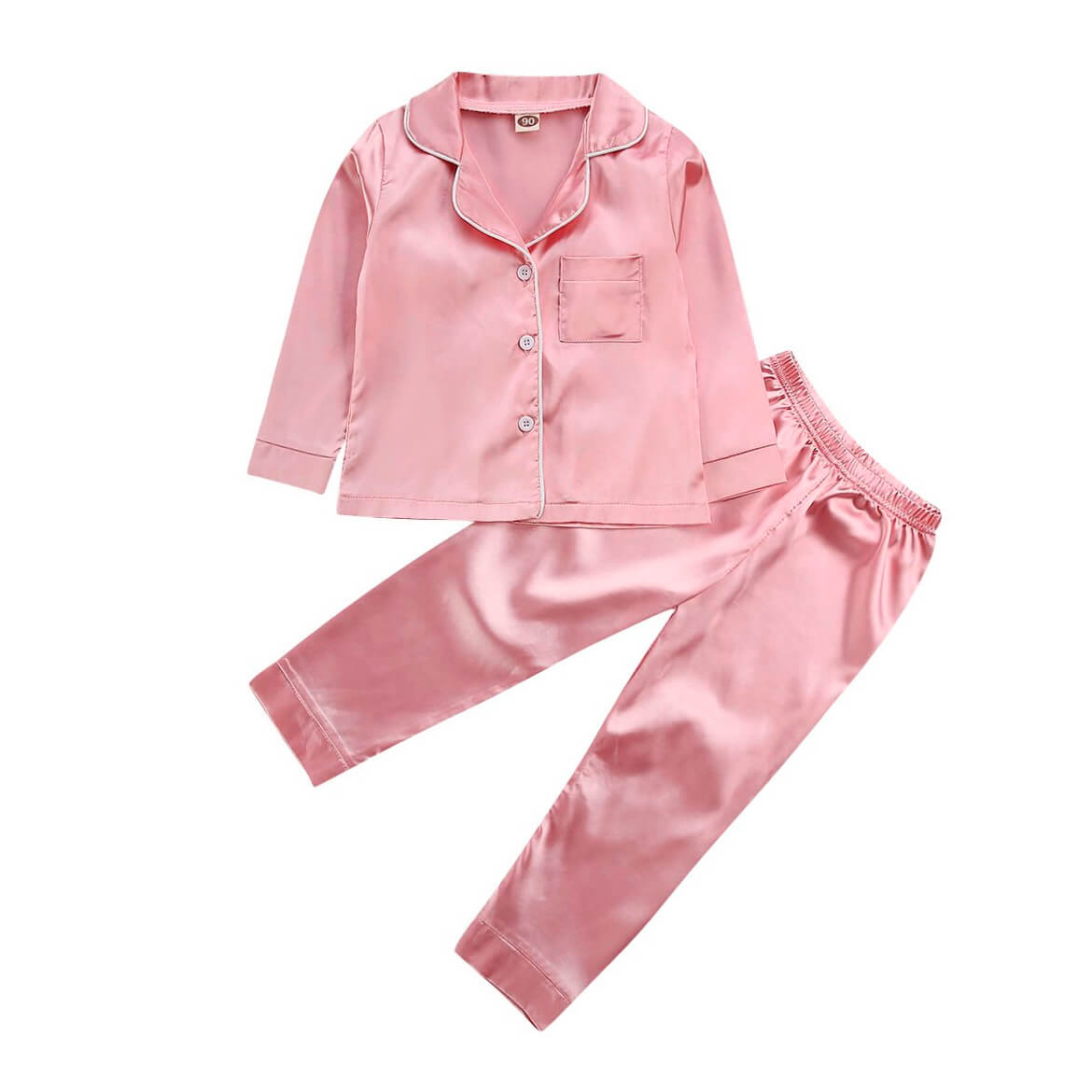 Long Sleeve Pink Toddler Pajama Set - Wearebambino - 2T - Long Sleeve Pink Toddler Pajama Set